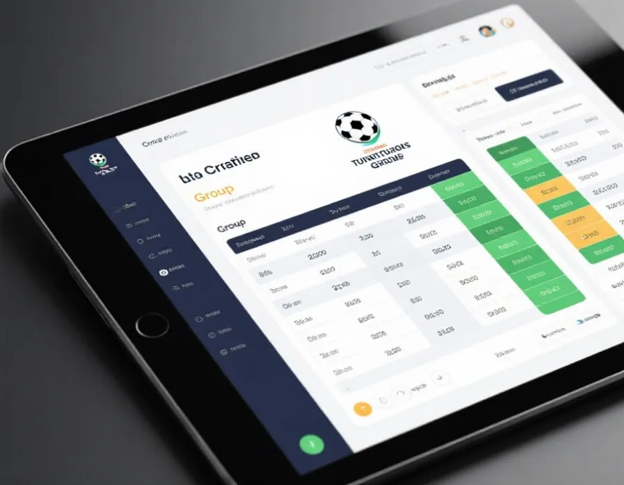 世界杯小组赛积分榜数据界面示意图