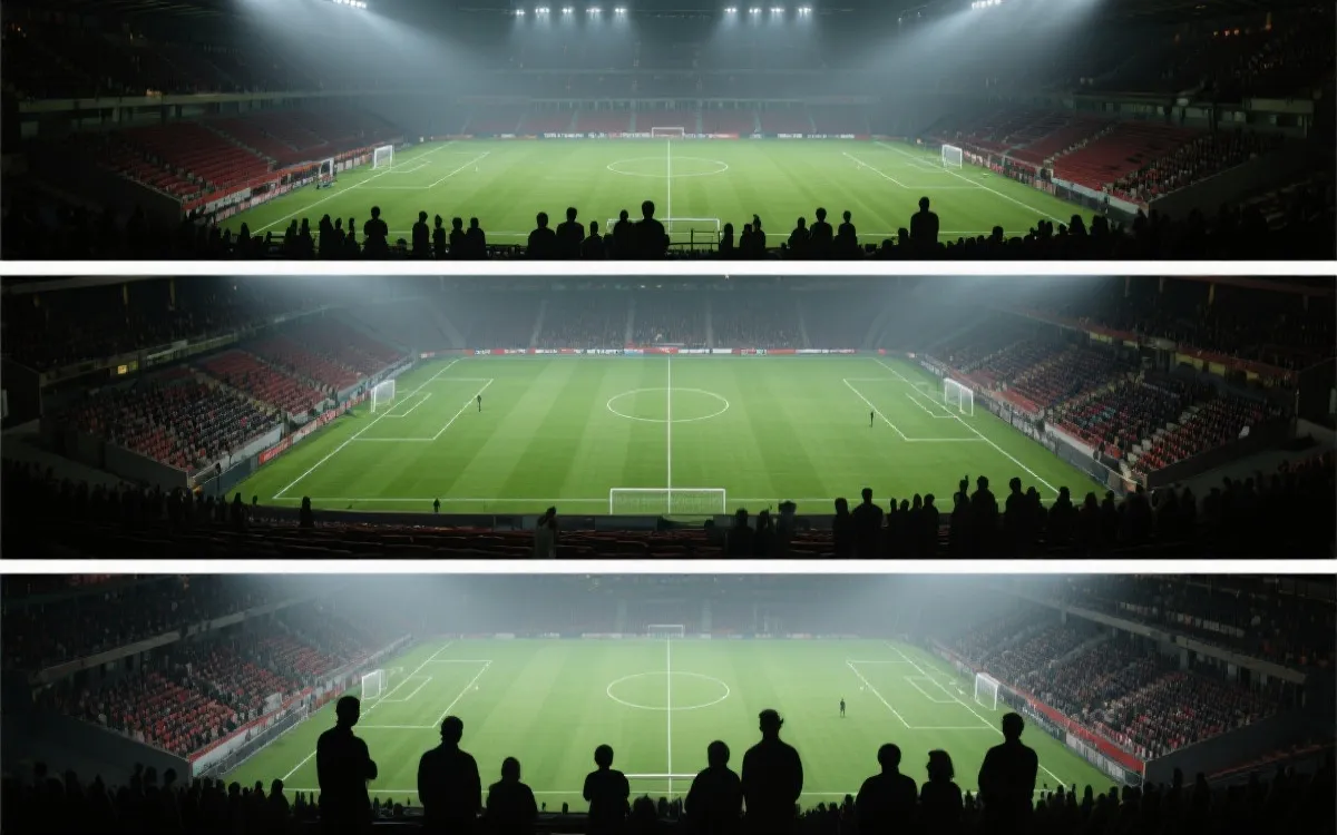 不同看台层级的视野对比：下层中层上层观赛感受