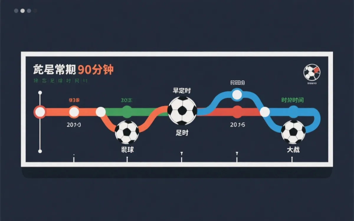 从开球到终场哨与颁奖的可视化时间轴海报风格示意